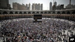 穆斯林朝圣者在沙特阿拉伯伊斯兰教最神圣的地方麦加开始一年一度朝圣(2017年8月28日)