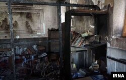 This photo published by Iranian state news agency IRNA shows the aftermath of a Dec. 18, 2018, fire at an all-girls school in the southeastern city of Zahedan. Three girls died in the blaze.