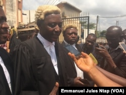 Maître Ndong Christopher Nveh, avocat des sécessionnistes anglophones, à Yaoundé, le 15 novembre 2018. (VOA/Emmanuel Jules Ntap)