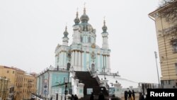 A general view shows the Saint Andrew's Church in Kyiv, Ukraine, Nov. 15, 2018.