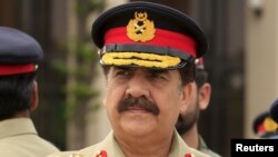 FILE - Pakistan's Army Chief of Staff General Raheel Sharif attends a ceremony at the Nur Khan air base in Islamabad. Gene. Sharif is to begin a crucial five-day visit to the United States on Nov. 16, 2015. 