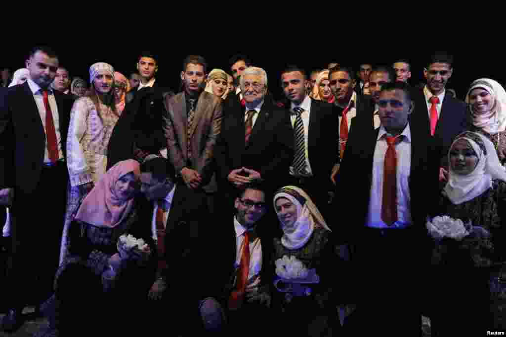 شادی کی تقریب میں فلسطینی اتھارٹی کے صدر محمود عباس نے بھی شرکت کی۔