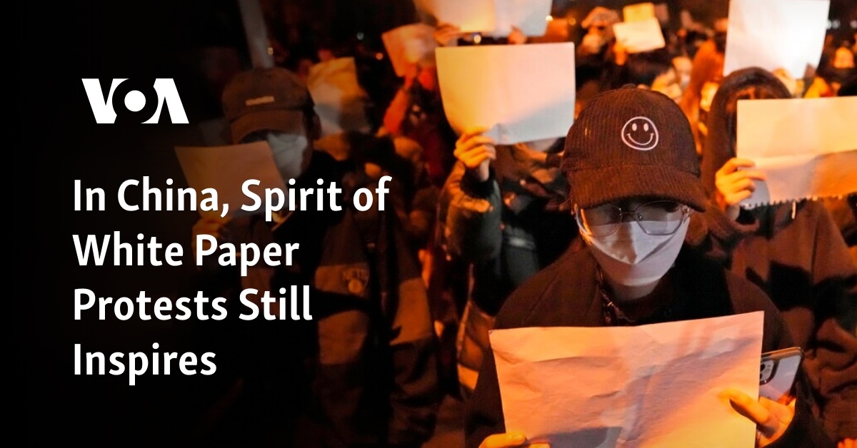 In China, Spirit of White Paper Protests Still Inspires