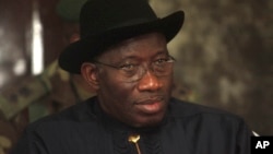 FILE - Nigerian President Goodluck Jonathan.