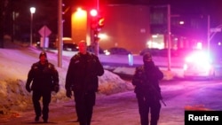 Une patrouille policière à Québec, le 29 janvier 2017.