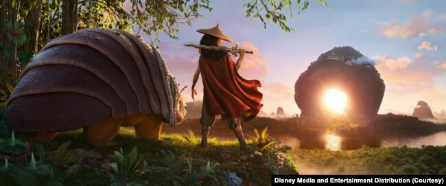 Kumandra, negeri dongeng yang diwarnai unsur-unsur budaya Asia Tenggara. (Foto: Courtesy/Disney Media and Entertainment Distribution)