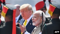 美國總統特朗普訪印度與印度總理莫迪。