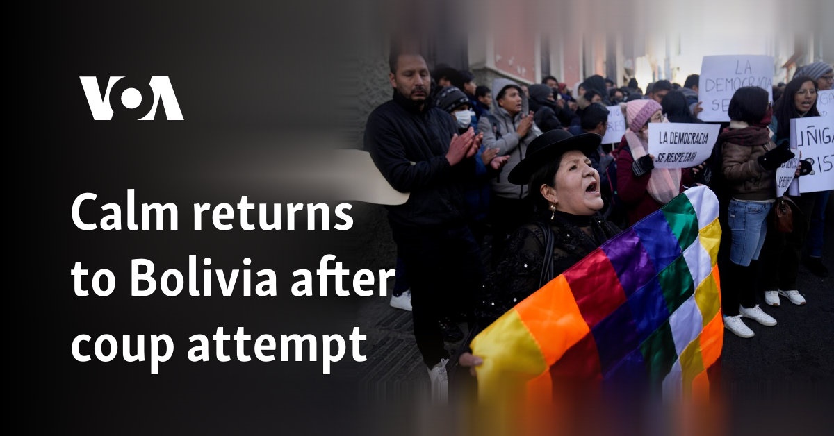 Na de staatsgreep keert de vrede terug in Bolivia