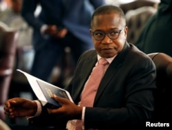 Zimbabwean Finance Minister Mthuli Ncube at State House in Harare, Zimbabwe, Sept. 10, 2018. He says the $53 million set aside for farmers is a stopgap measure.