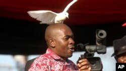 Nelson Chamisa Zimbabwe Opposition Leader In Harare Rally