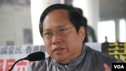 中國維權律師關注組主席何俊仁表示，香港實行普選也是中國政改的試金石 (湯惠芸拍攝)