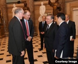 Congressman Trent Kelly and other U.S. House members meeting Uzbek President Shavkat Mirziyoyev, U.S. Congress, Washington, May 17, 2018