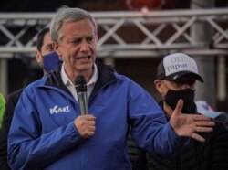 Jose Antonio Kast fait campagne à Valdivia, au Chili, le mercredi 17 novembre 2021.