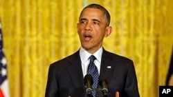 President Barack Obama speaks on the Internal Revenue Service's targeting of conservative groups for extra tax scrutiny, May 15, 2013. 