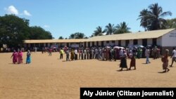 Assembleia de voto na província de Cabo Delgado