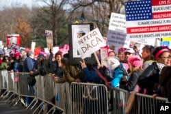 지난 20일 미국 뉴욕에서 ‘2018 여성행진’ 집회가 열렸다.
