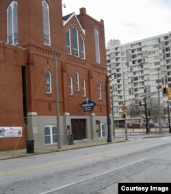 Ebenezer Baptist Church has been a spiritual home to many citizens of the "Sweet Auburn" community for more than a century. (Photo Courtesy of Philip Graitcer)