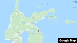 Peta lokasi Kabupaten Morowali di Sulawesi Tengah. (Foto ilustrasi/Courtesy: Google Maps)