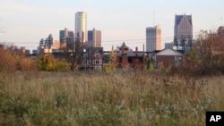 FILE - Empty field north of downtown Detroit's. Detroit, which filed the largest municipal bankruptcy case in American history, owes as much as $20 billion to banks, bondholders and pension funds.