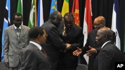 Líderes da SADC antes dos trabalho da Cimeira de Joanesburgo (Arquivo)