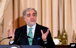 FILE - Chief Executive of Afghanistan Abdullah Abdullah.