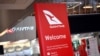Terminal keberangkatan Qantas di Bandara Melbourne, Australia, 20 Agustus 2020. (William WEST / AFP)