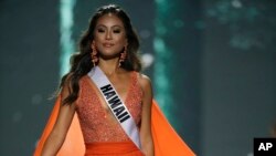 Miss Hawaii USA Julie Kuo competes during a preliminary competition for Miss USA in Las Vegas, May 11, 2017.