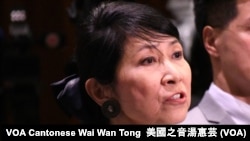 香港民主派會議召集人、議會陣線立法會議員毛孟靜 (攝影：美國之音湯惠芸)