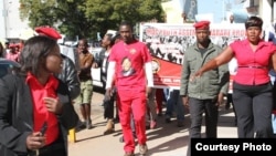 FILE: Some members of the MDC-T marching in Harare. (MDC-T Facebook Page)