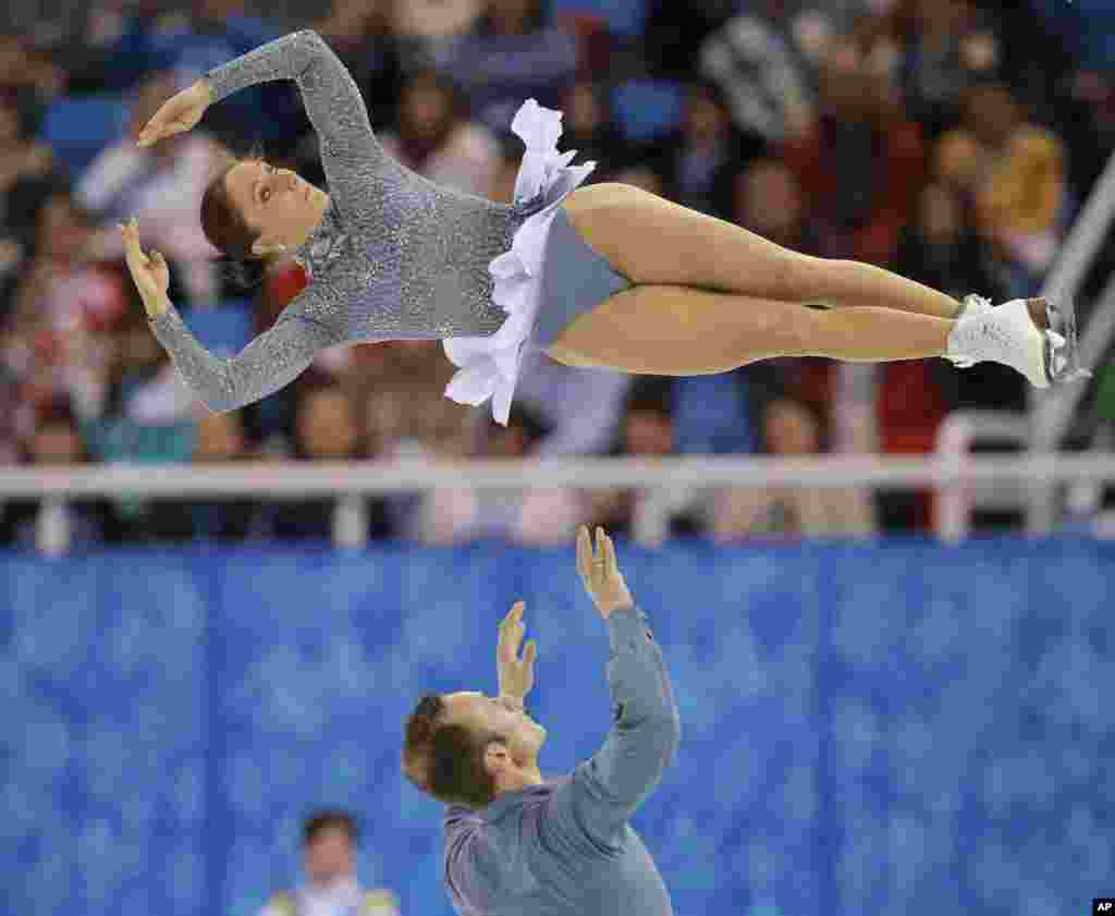 Maylin Wende e Daniel Wende da Alemanha, Jogos Olímpicos de Inverno, Sochi, Fev. 11, 2014, Rússia