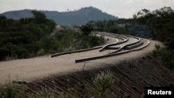 Partially constructed track, a part of the Transnordestina railway, is seen in Custodia, Pernambuco, Brazil, Jan. 26, 2014.