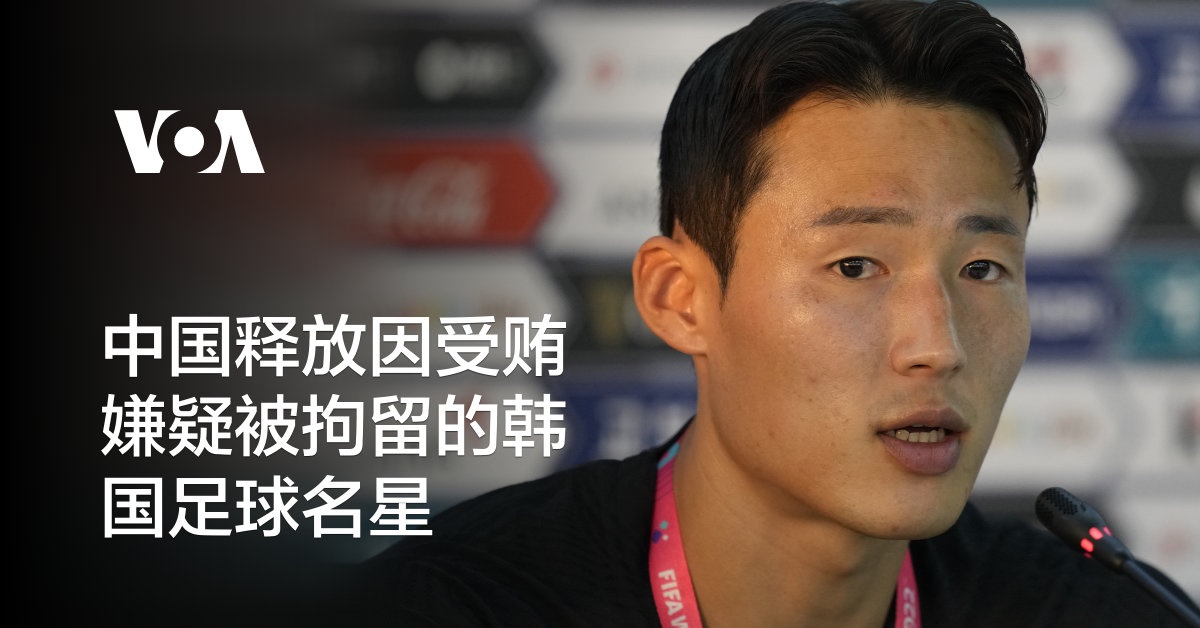 中国释放因受贿嫌疑被拘留的韩国足球名星