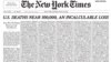 Trang nhất của New York Times hôm 24/5.