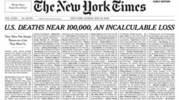 Trang nhất của New York Times hôm 24/5.