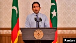 Maldivian authorities freeze bank accounts linked to former President Abdulla Yameen.