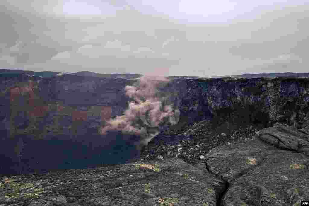 Lubulu lya volcan Nyamuragira pene na Goma, Nord-Kivu, 30 mai 2021.