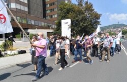 Protestna šetnja zbog najavljenih izmjena Zakona o radu, Sarajevo, 27. juli 2020.