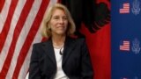 Albania, Tirana, interview with US official Karen Donfried
