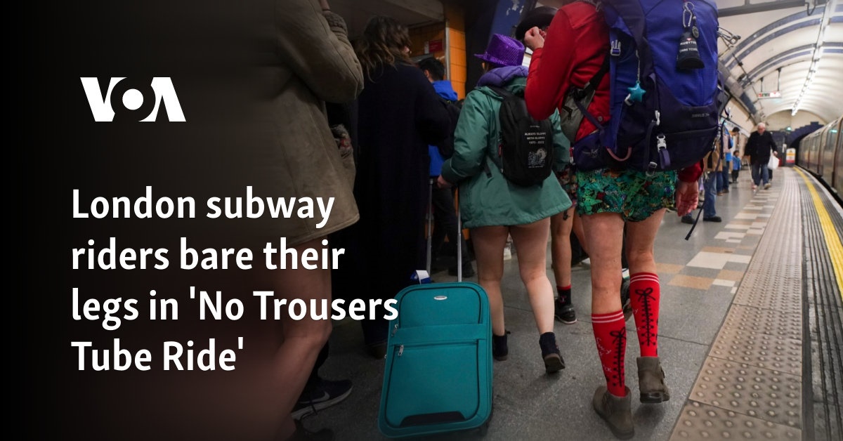 London subway riders bare their legs in 'No Trousers Tube Ride'