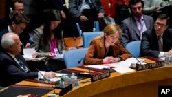 La embajadora de EE.UU. en ONU, Samantha Power, discute este lunes en el Consejo de Seguridad la situación en Siria.