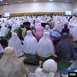 Suasana acara sholat Idul Fitri masyarakat Indonesia di daerah Washington dan sekitarnya.