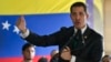 L'opposant vénézuélien Juan Guaido lors d'une conférence de presse à Caracas, le 9 mars 2020. (AP Photo/Matias Delacroix)