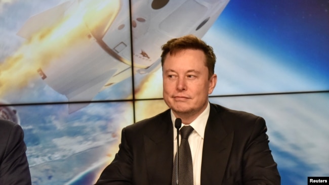 FILE - SpaceX and Tesla chief Elon Musk attends a news conference at the Kennedy Space Center in Cape Canaveral, Florida, Jan. 19, 2020. Musk and nine other billionaires are said to have immensely grown their wealth during the COVID-19 pandemic.
