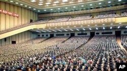 북한의 최고인민회의 장면(자료사진)