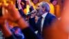 Armenian opposition leader Nikol Pashinyan addresses supporters during a rally after his bid to be interim prime minister was blocked by the parliament in Yerevan, Armenia, May 1, 2018. 