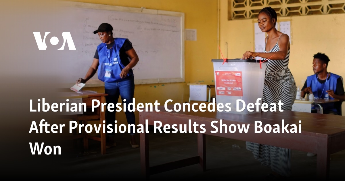 Liberian President Concedes Defeat After Provisional Results Show ...