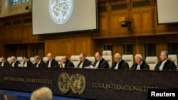 Mahkamah Internasional PBB atau International Court of Justice (ICJ) yang diketuai oleh Hakim Peter Tomka (foto: dok).