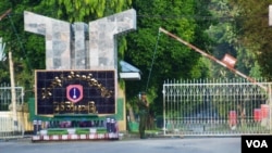 The army’s Northern Command headquarters in Myitkyina, Kachin State, where it has grabbed huge swathes of land. (P. Vrieze for VOA)