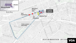 Sites of 2013 Boston Marathon bombings