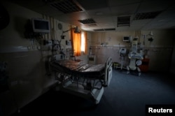 A room of the intensive care unit is seen empty of patients due to power shortages at Durra hospital in Gaza City, Feb. 6, 2018.